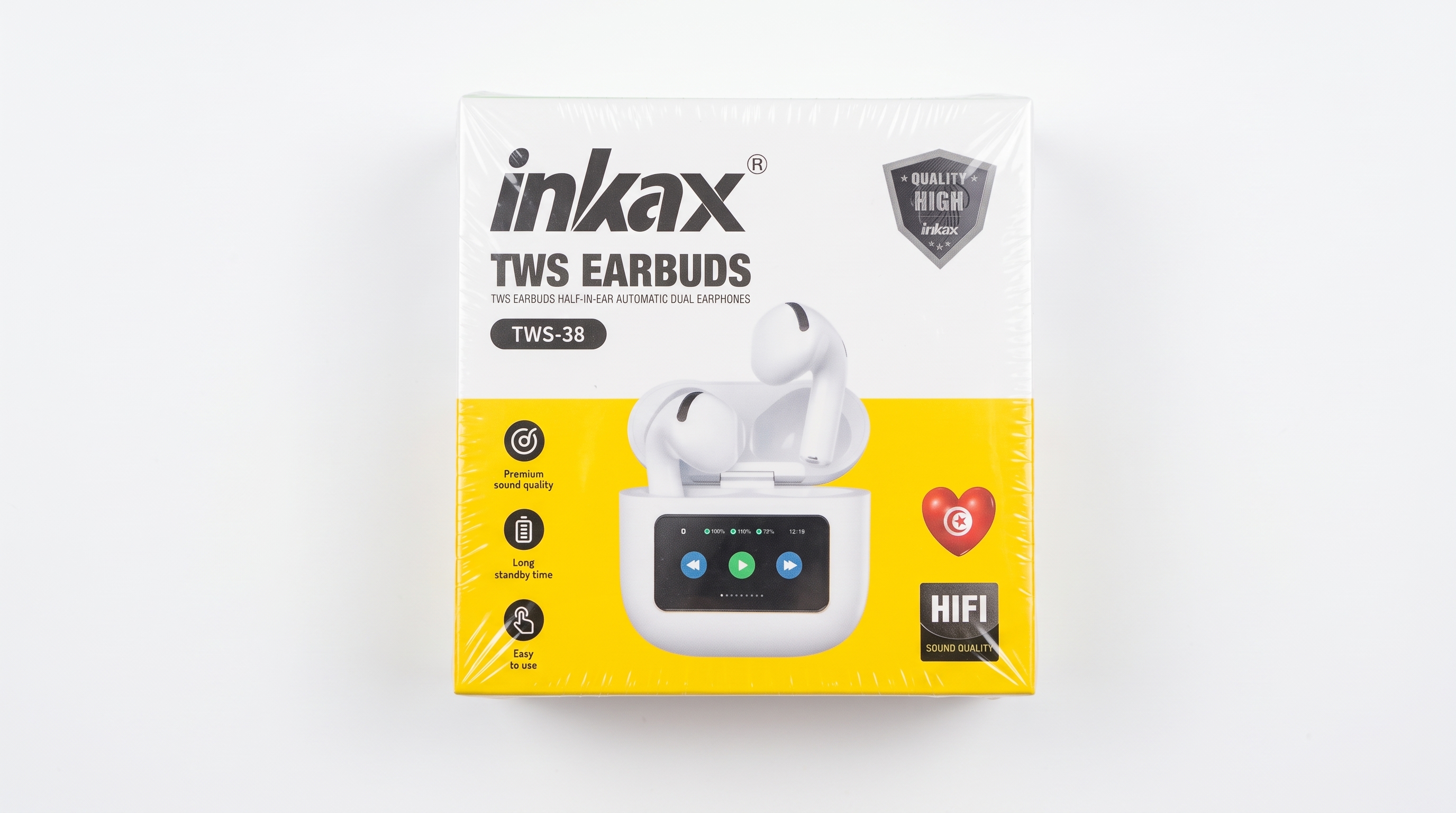 inkax TWS-38 Smart Touchscreen TWS Earbuds